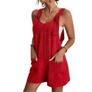 Summer Shorts Crewneck Ruffle Cami Romper Tanks Jumpsuits Sleeveless